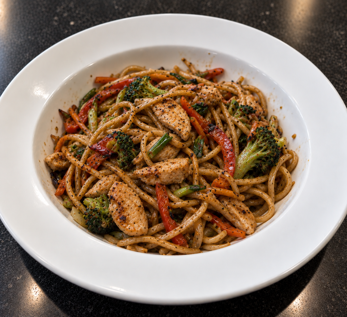 Pollo Teriyaki con Noodles