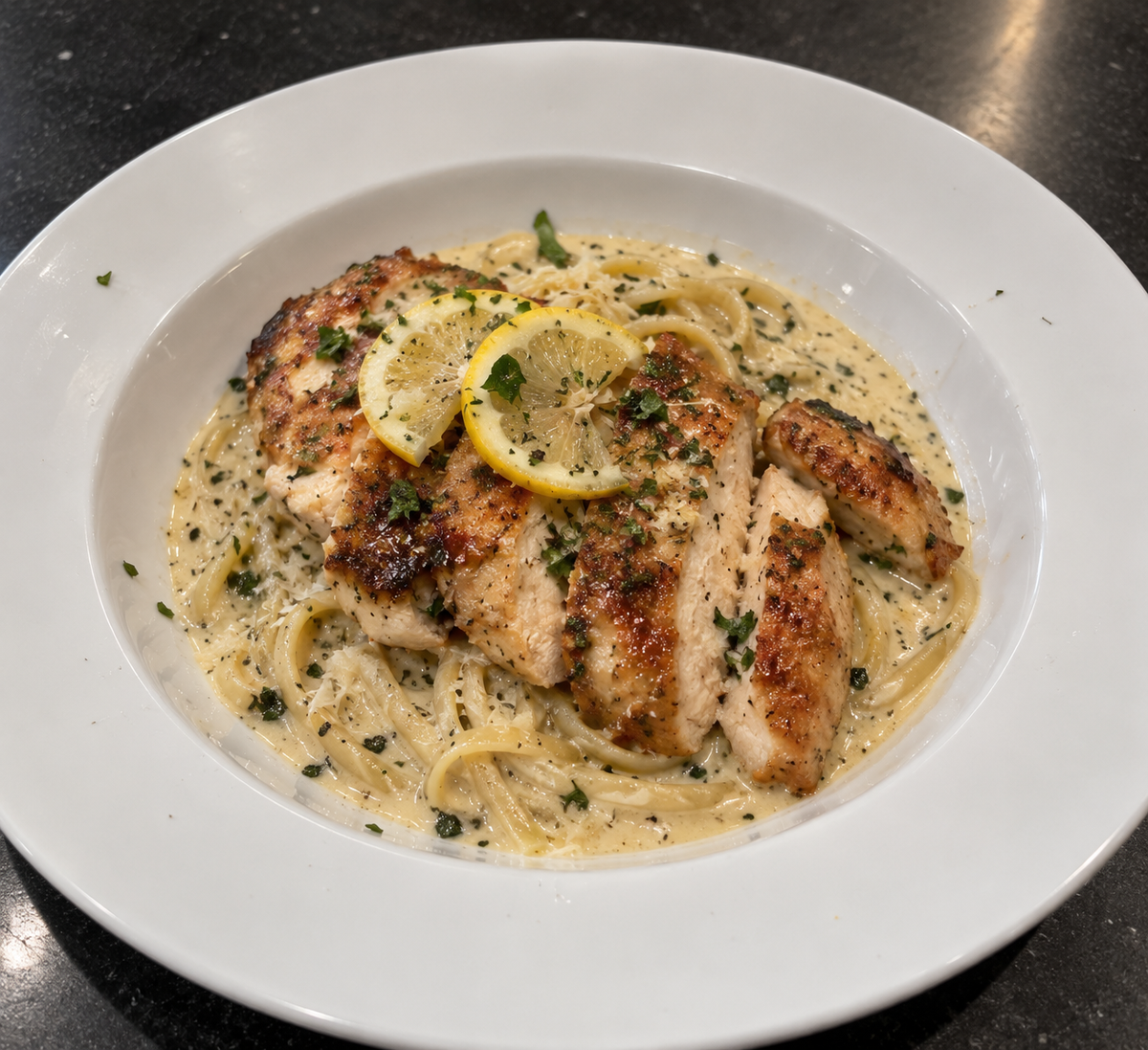 Pollo Cremoso al Limón y Ajo