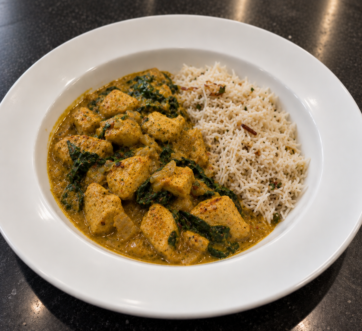 Pollo al Curry con Arroz Basmati